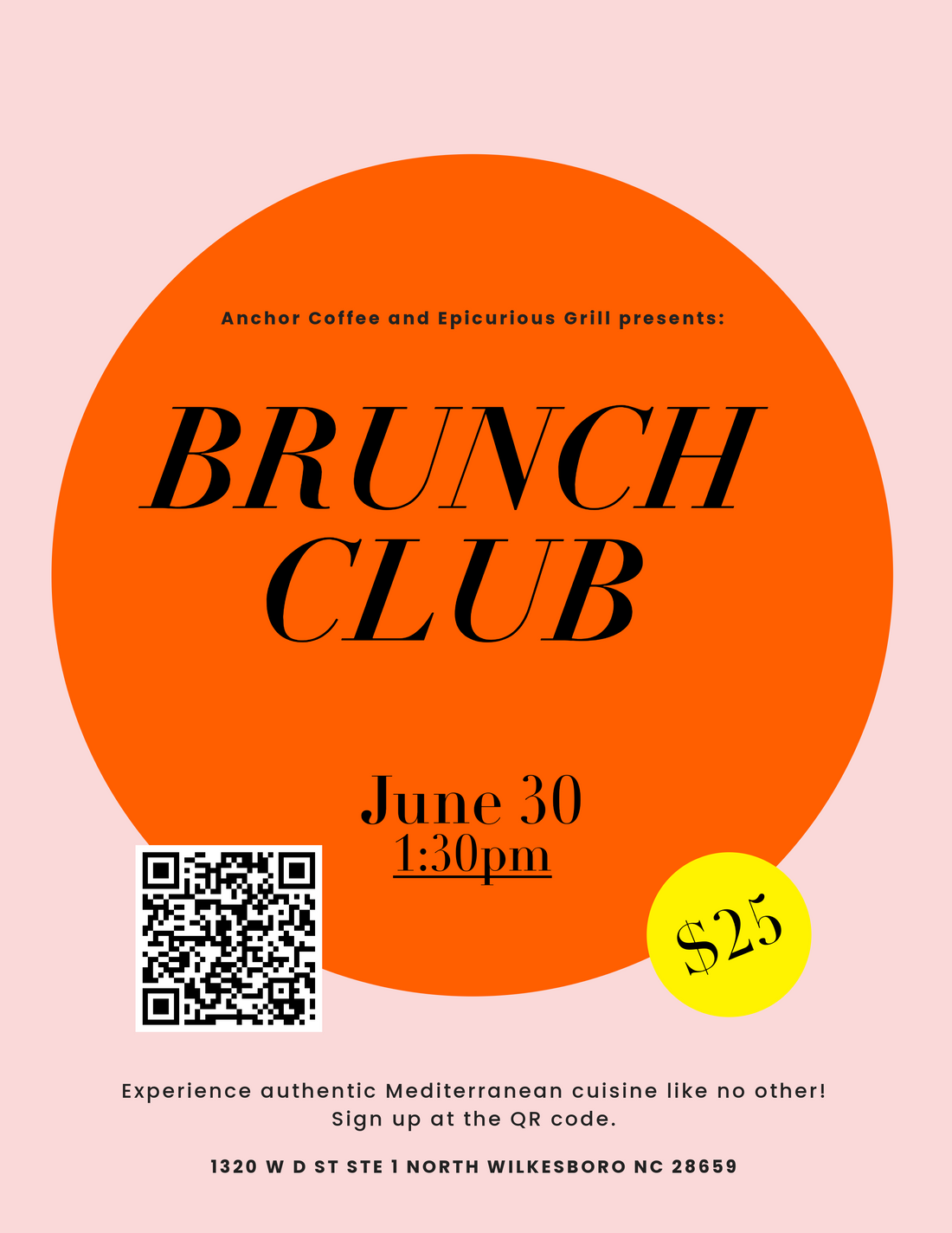 Brunch Club - June 30th - 1:30pm
